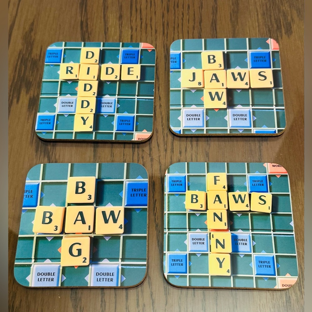 Scottish Humor Scrabble Coaster Set